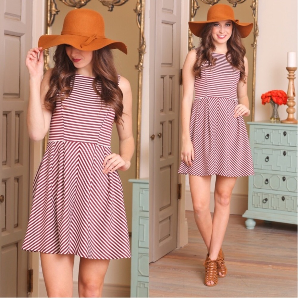 NWT Cute Striped skater dress - Picture 4 of 8